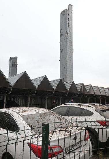 Обрушение конструкции горнолыжного комплекса "Снежком" в Красногорске