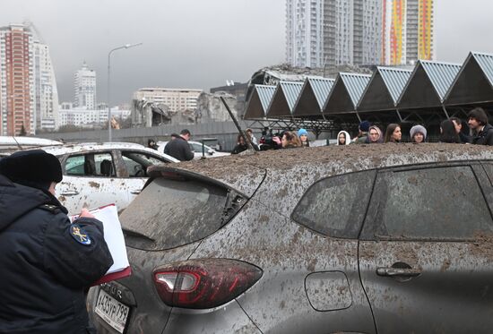 Обрушение конструкции горнолыжного комплекса "Снежком" в Красногорске