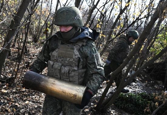 Боевая работа САУ "Мста-С" группировки войск "Центр"