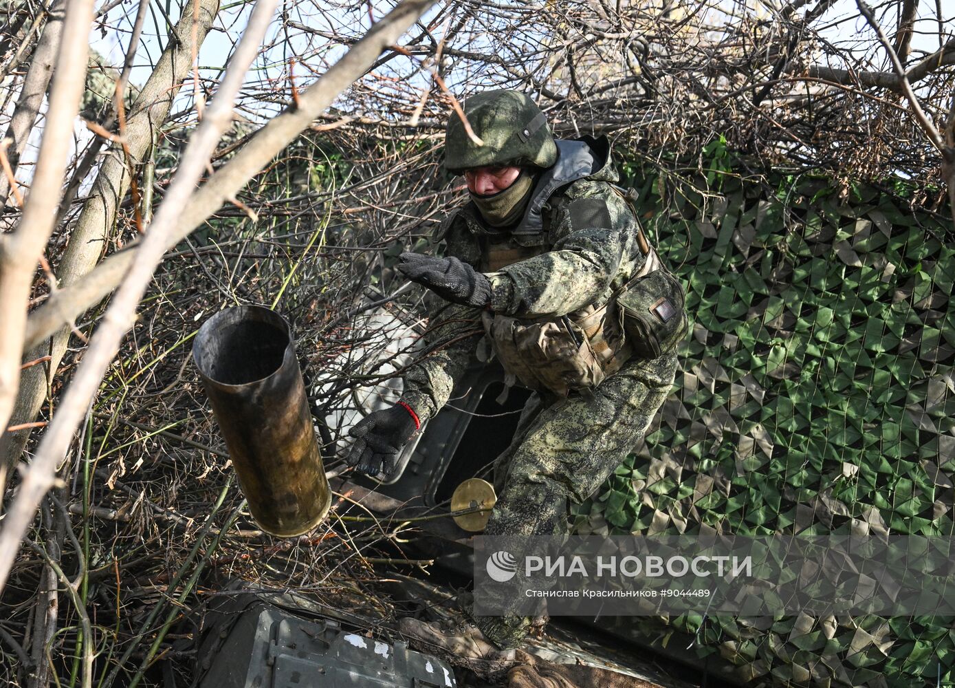 Боевая работа САУ "Мста-С" группировки войск "Центр"