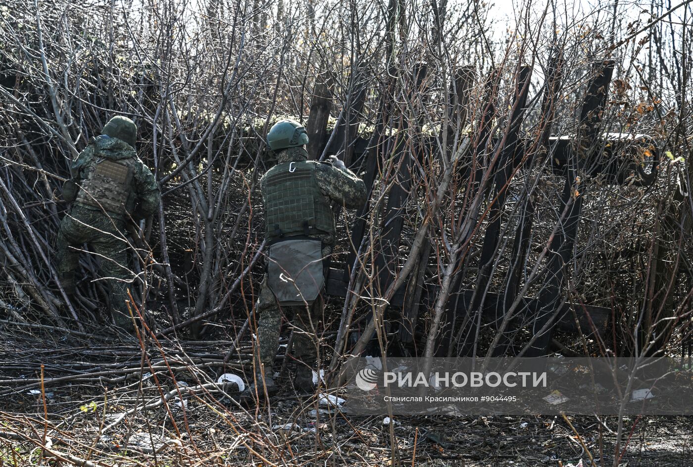 Боевая работа САУ "Мста-С" группировки войск "Центр"