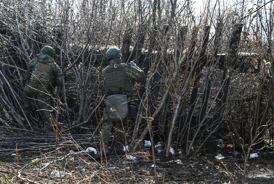 Боевая работа САУ "Мста-С" группировки войск "Центр"