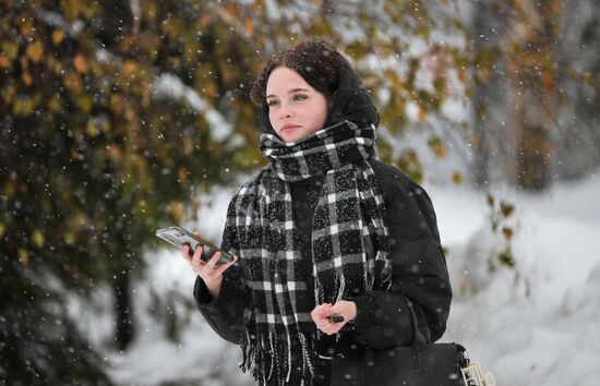 Снег в Новосибирске