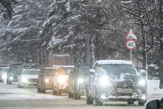 Снег в Новосибирске