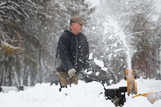 Снег в Новосибирске