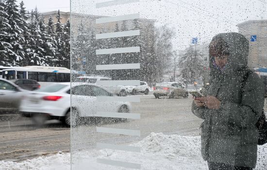 Снег в Новосибирске