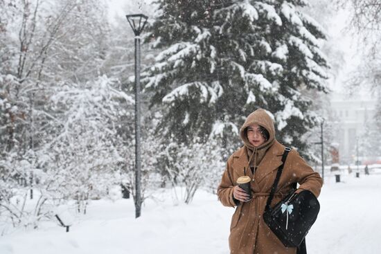 Снег в Новосибирске