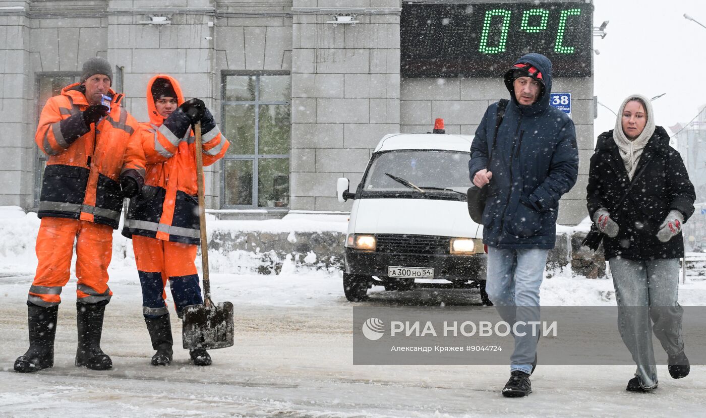 Снег в Новосибирске