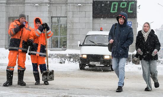 Снег в Новосибирске