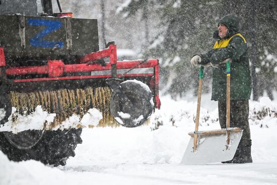 Снег в Новосибирске