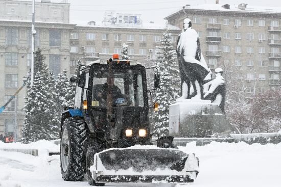 Снег в Новосибирске