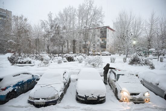 Снег в Новосибирске