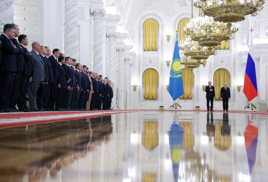 Переговоры президента Владимира Путина и президента Казахстана Касым-Жомарта Токаева