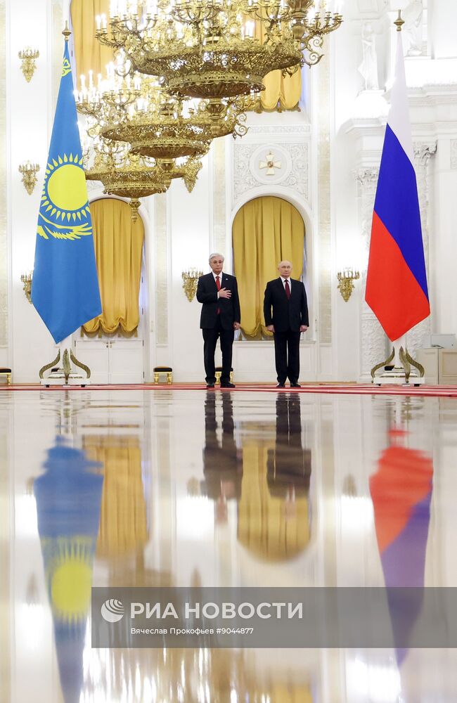 Переговоры президента Владимира Путина и президента Казахстана Касым-Жомарта Токаева