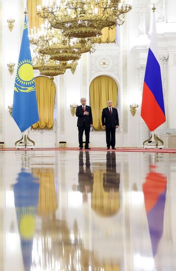 Переговоры президента Владимира Путина и президента Казахстана Касым-Жомарта Токаева