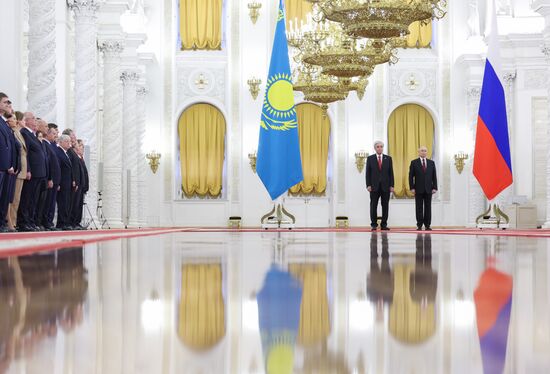 Переговоры президента Владимира Путина и президента Казахстана Касым-Жомарта Токаева