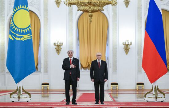 Переговоры президента Владимира Путина и президента Казахстана Касым-Жомарта Токаева