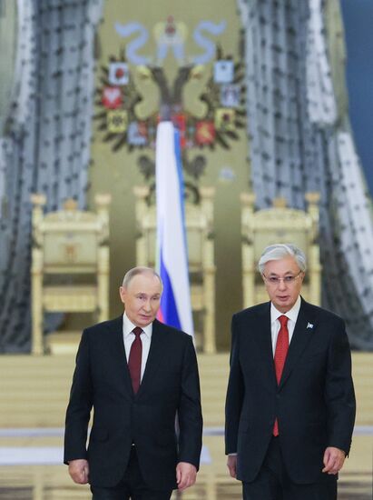 Переговоры президента Владимира Путина и президента Казахстана Касым-Жомарта Токаева