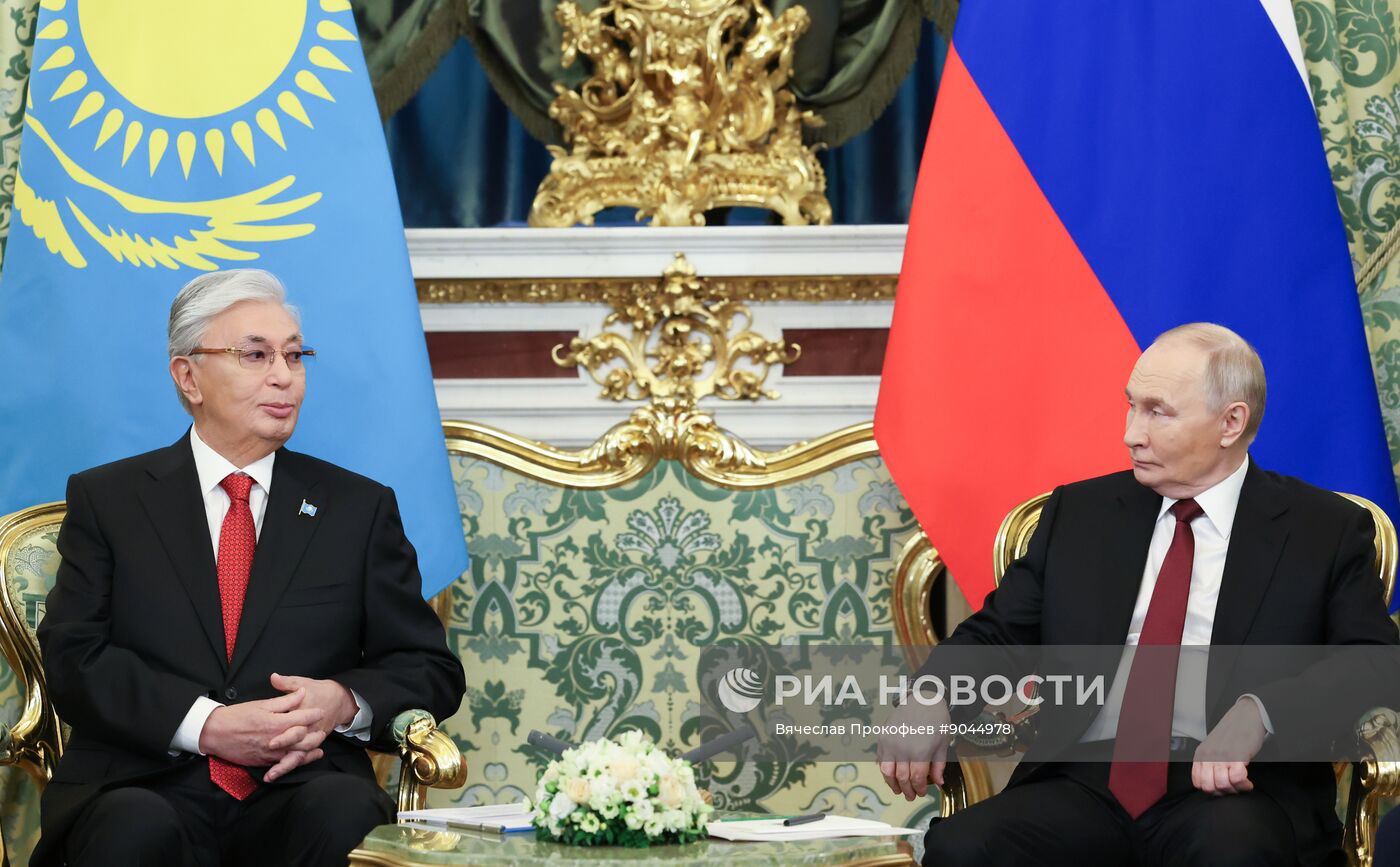 Переговоры президента Владимира Путина и президента Казахстана Касым-Жомарта Токаева