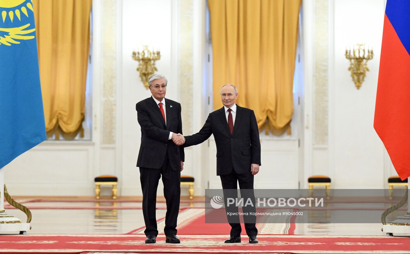 Переговоры президента Владимира Путина и президента Казахстана Касым-Жомарта Токаева
