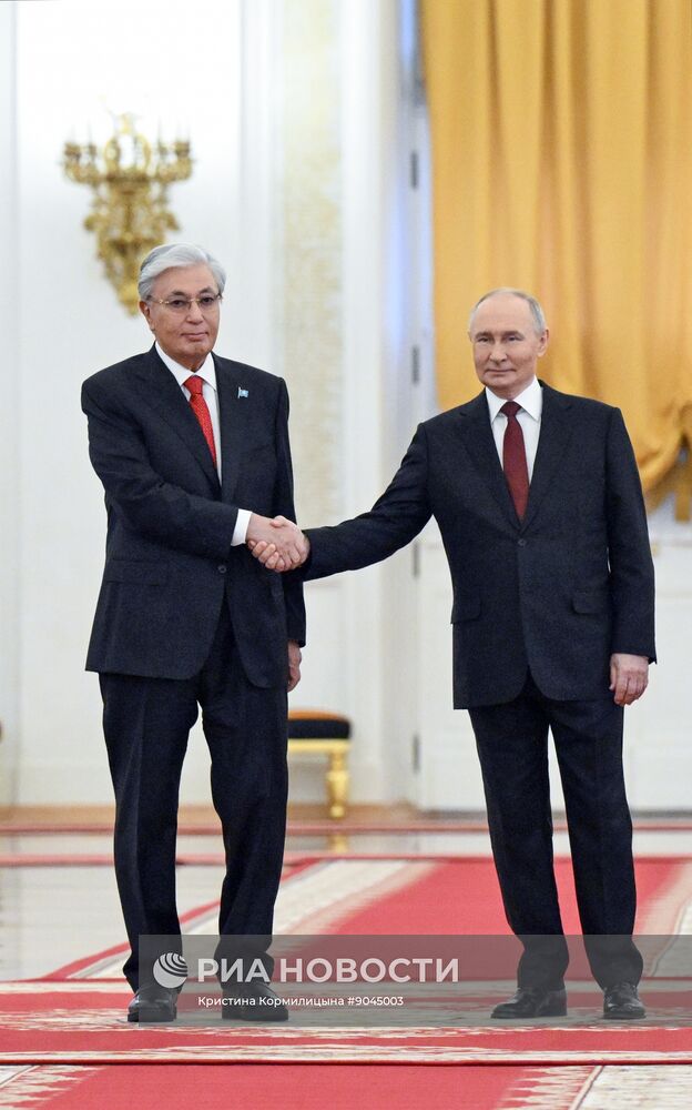 Переговоры президента Владимира Путина и президента Казахстана Касым-Жомарта Токаева