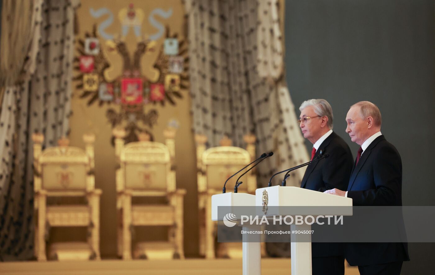 Переговоры президента Владимира Путина и президента Казахстана Касым-Жомарта Токаева