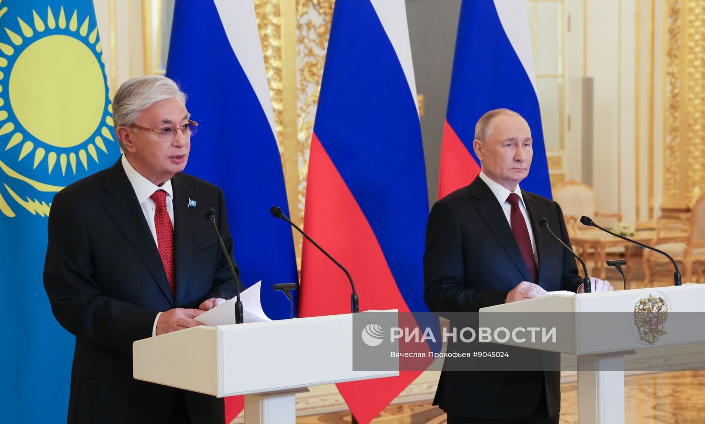 Переговоры президента Владимира Путина и президента Казахстана Касым-Жомарта Токаева