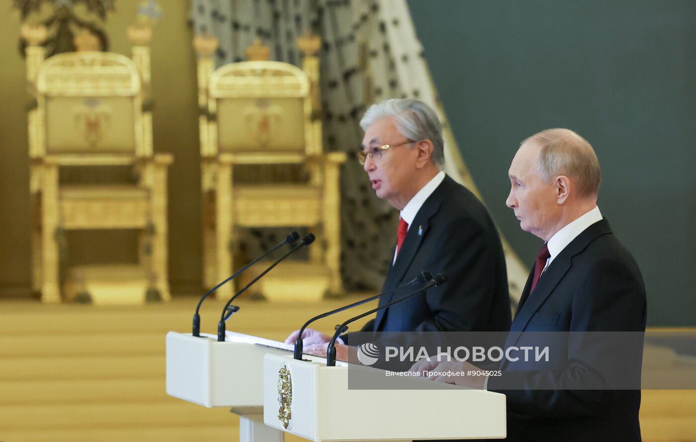 Переговоры президента Владимира Путина и президента Казахстана Касым-Жомарта Токаева