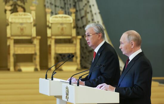 Переговоры президента Владимира Путина и президента Казахстана Касым-Жомарта Токаева