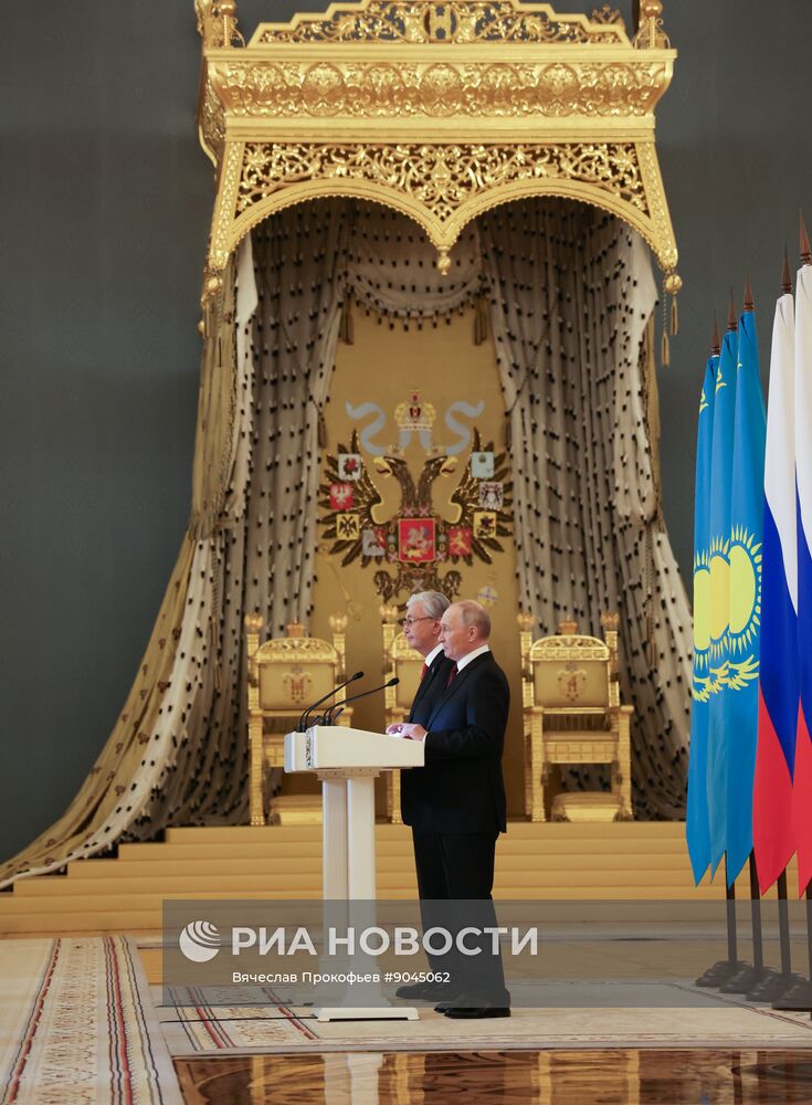 Переговоры президента Владимира Путина и президента Казахстана Касым-Жомарта Токаева