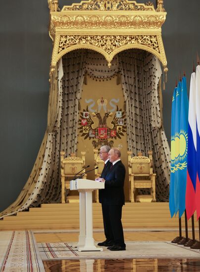Переговоры президента Владимира Путина и президента Казахстана Касым-Жомарта Токаева