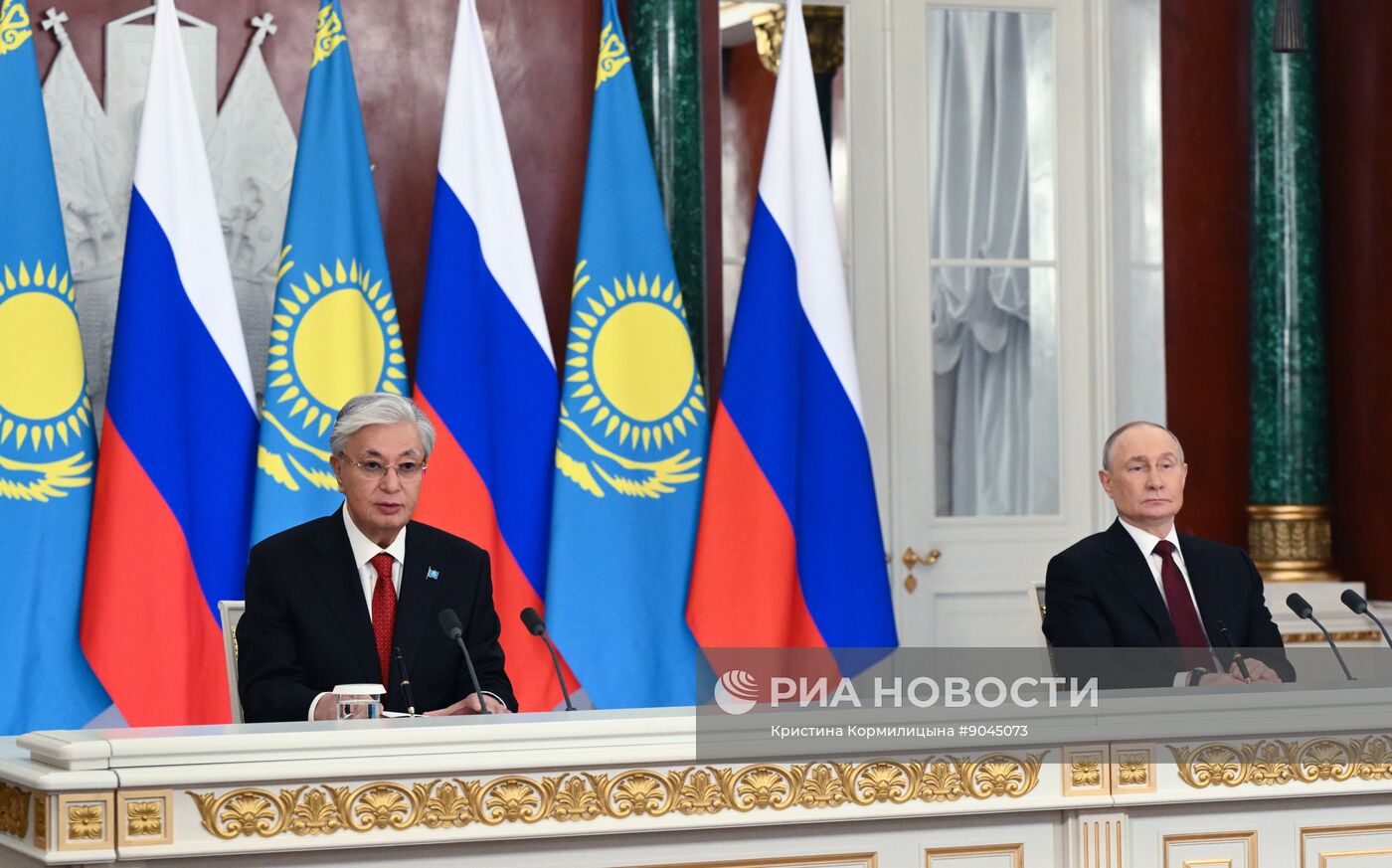 Переговоры президента Владимира Путина и президента Казахстана Касым-Жомарта Токаева