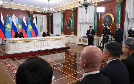 Переговоры президента Владимира Путина и президента Казахстана Касым-Жомарта Токаева