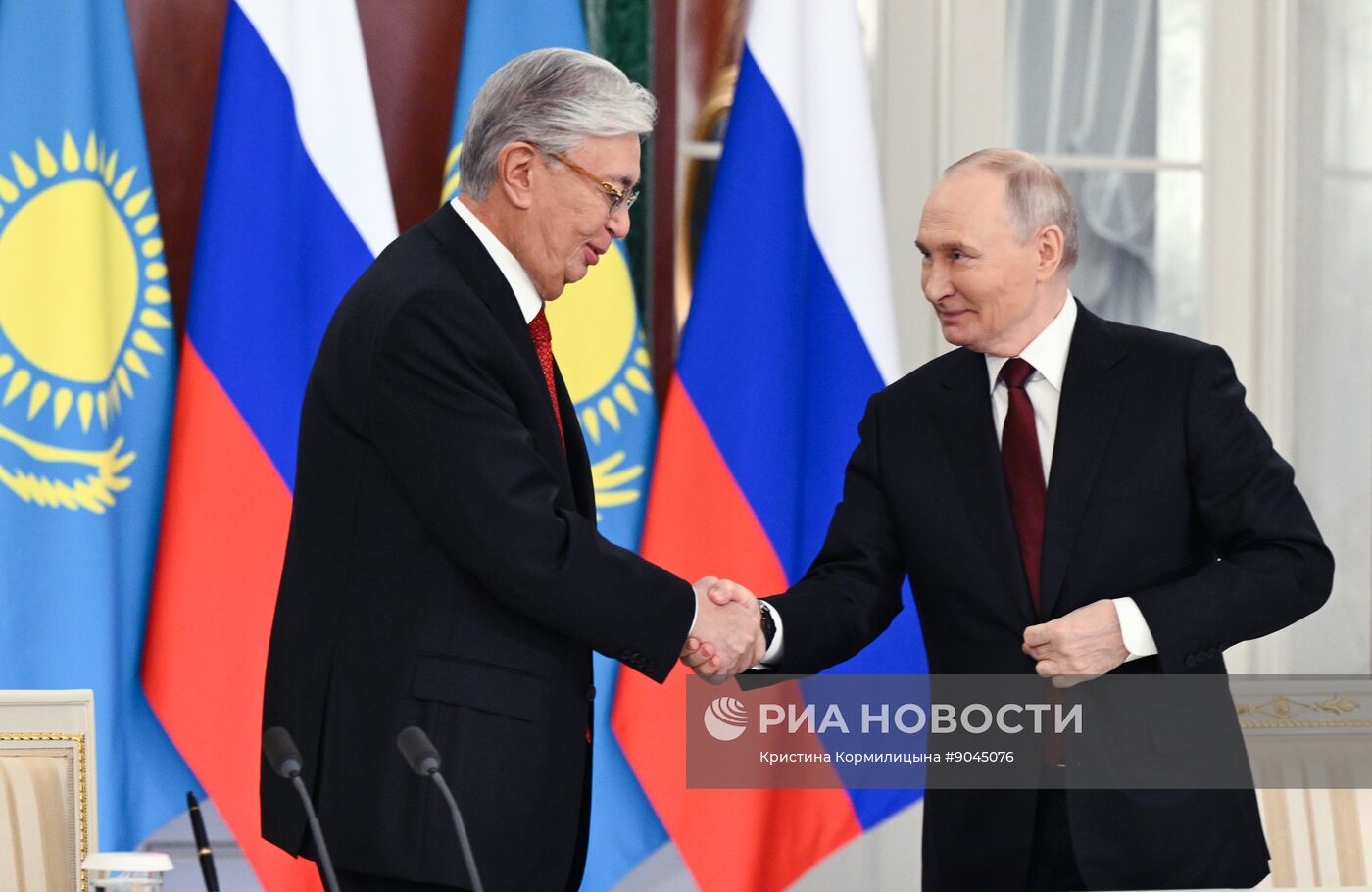 Переговоры президента Владимира Путина и президента Казахстана Касым-Жомарта Токаева