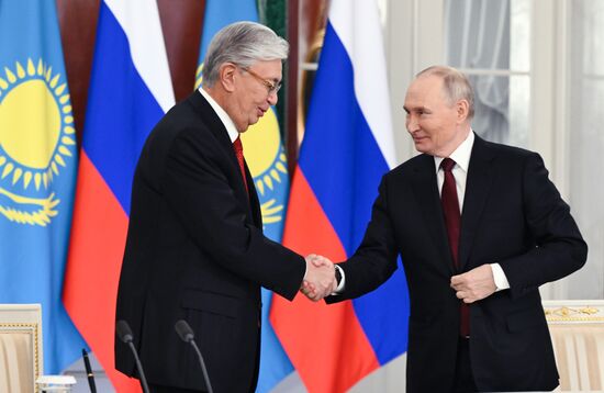 Переговоры президента Владимира Путина и президента Казахстана Касым-Жомарта Токаева