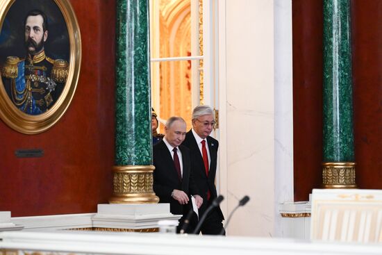 Переговоры президента Владимира Путина и президента Казахстана Касым-Жомарта Токаева