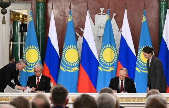 Переговоры президента Владимира Путина и президента Казахстана Касым-Жомарта Токаева