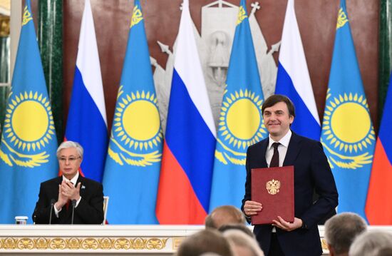 Переговоры президента Владимира Путина и президента Казахстана Касым-Жомарта Токаева