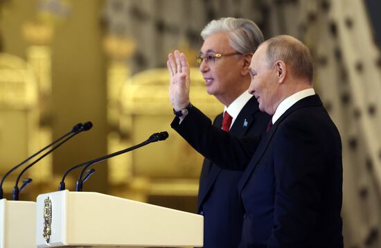 Переговоры президента Владимира Путина и президента Казахстана Касым-Жомарта Токаева