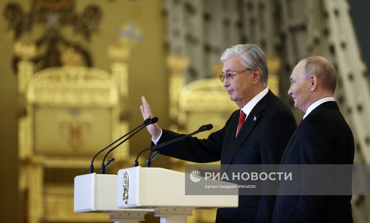 Переговоры президента Владимира Путина и президента Казахстана Касым-Жомарта Токаева