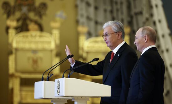 Переговоры президента Владимира Путина и президента Казахстана Касым-Жомарта Токаева