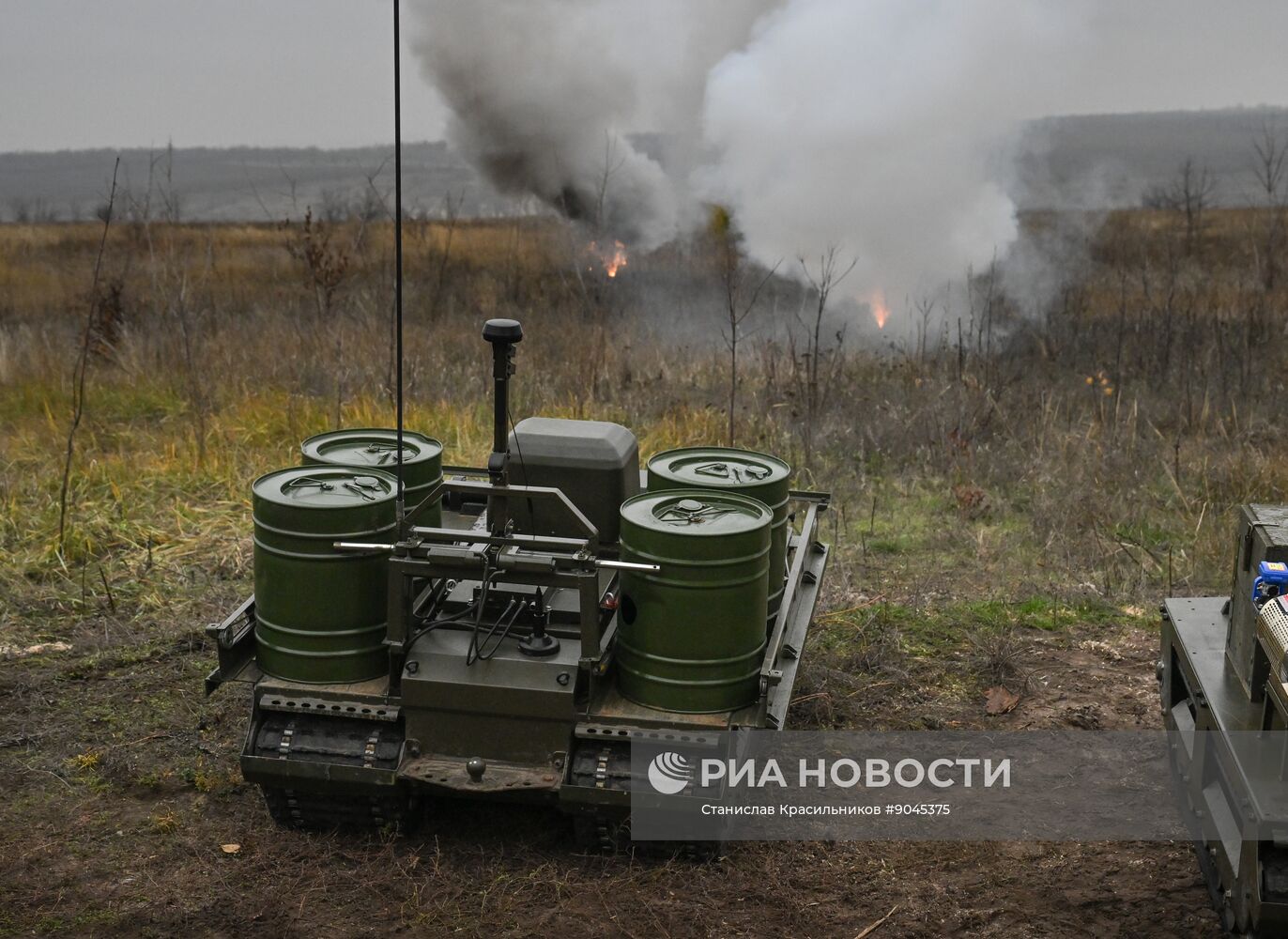 Подготовка операторов робототехнических комплексов "Курьер" войск РХБЗ группировки "Центр" 