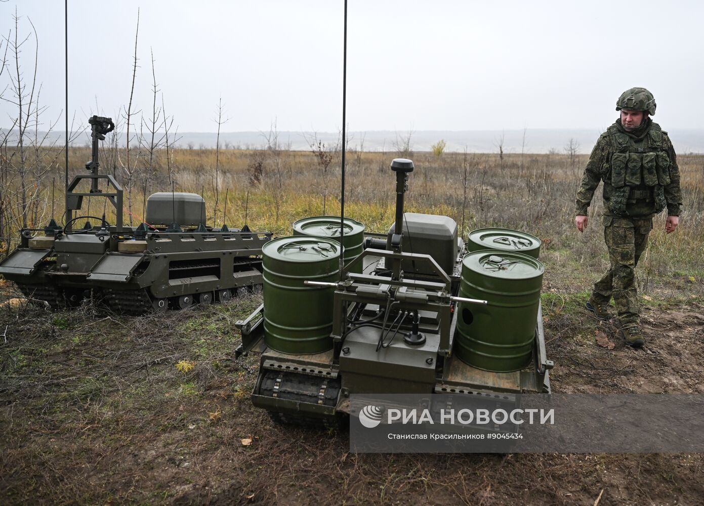 Подготовка операторов робототехнических комплексов "Курьер" войск РХБЗ группировки "Центр" 