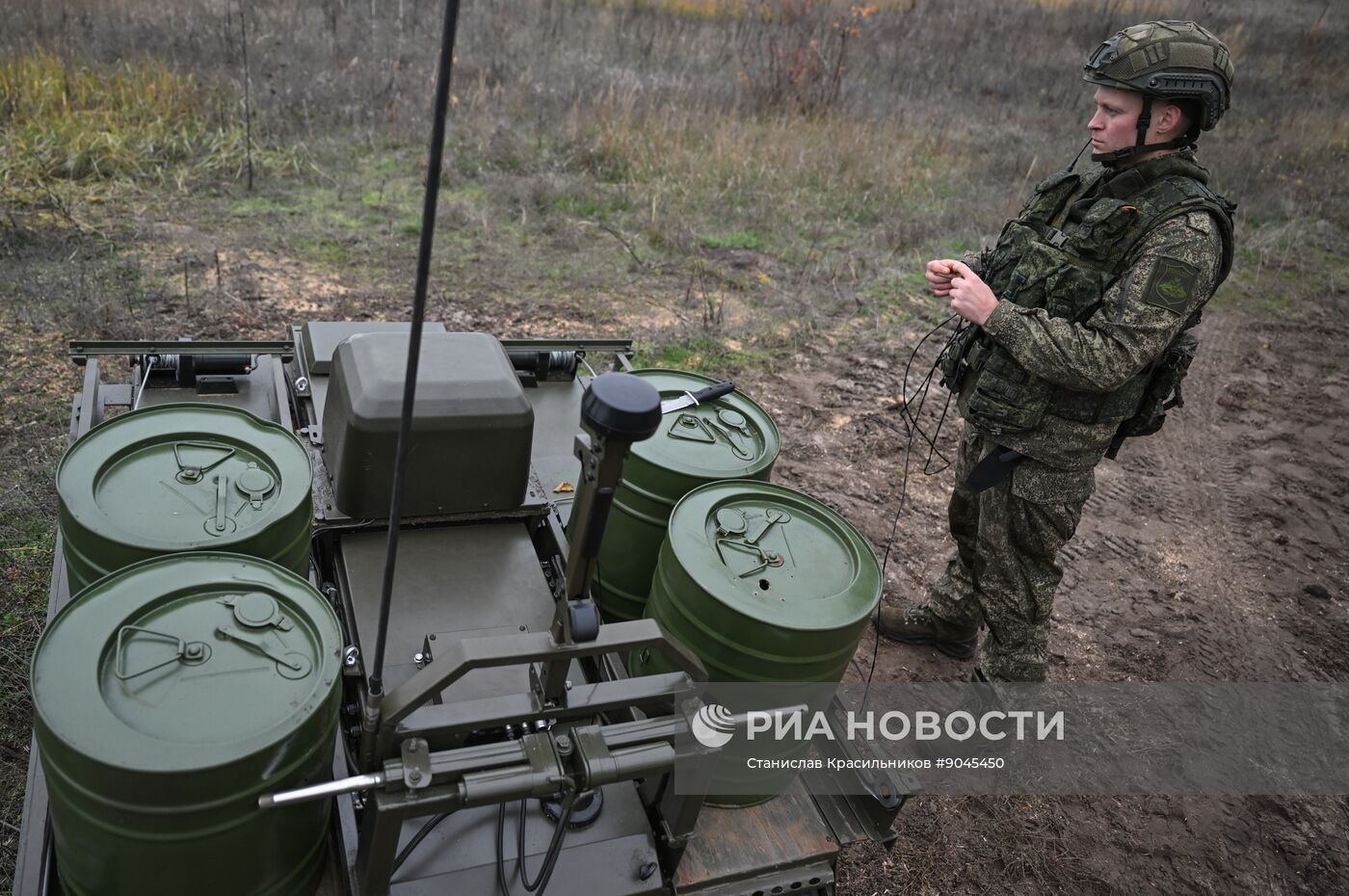 Подготовка операторов робототехнических комплексов "Курьер" войск РХБЗ группировки "Центр" 