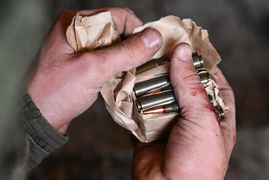 Боевое слаживание штурмовиков группировки "Запад"