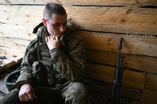 Боевое слаживание штурмовиков группировки "Запад"