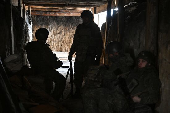 Боевое слаживание штурмовиков группировки "Запад"