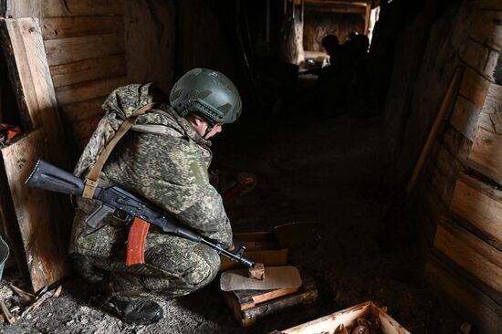 Боевое слаживание штурмовиков группировки "Запад"