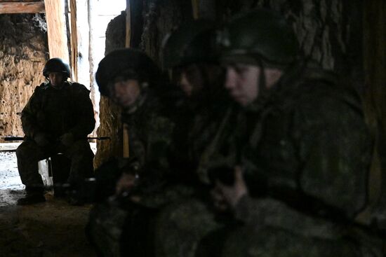 Боевое слаживание штурмовиков группировки "Запад"