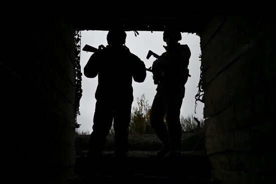 Боевое слаживание штурмовиков группировки "Запад"